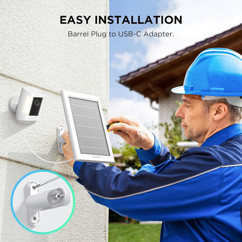 Solar Panel for Ring Camera – Compatible with Ring Stick up Cam Battery/Pro And gallery
