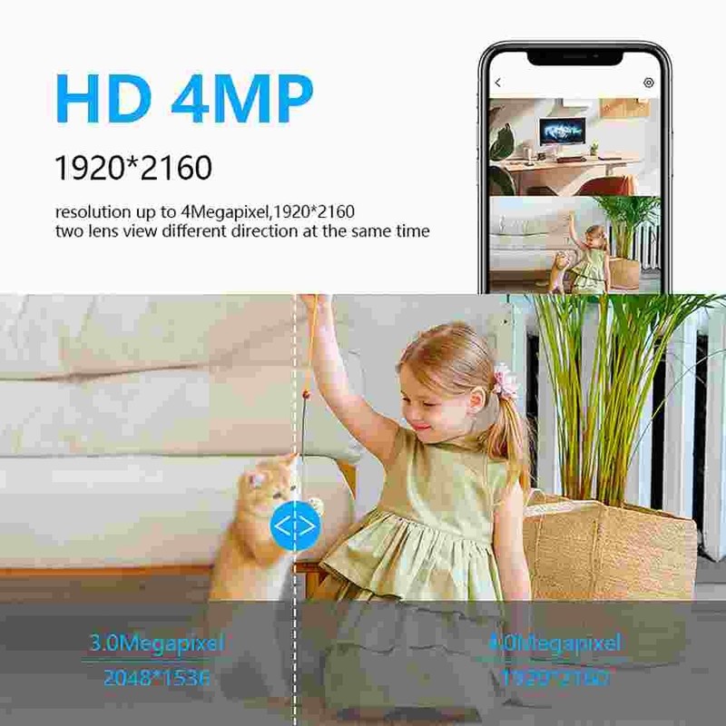 4MP Robot Dog Camera Home Security System Dog Pet Camera w/ Night Vision Motion gallery
