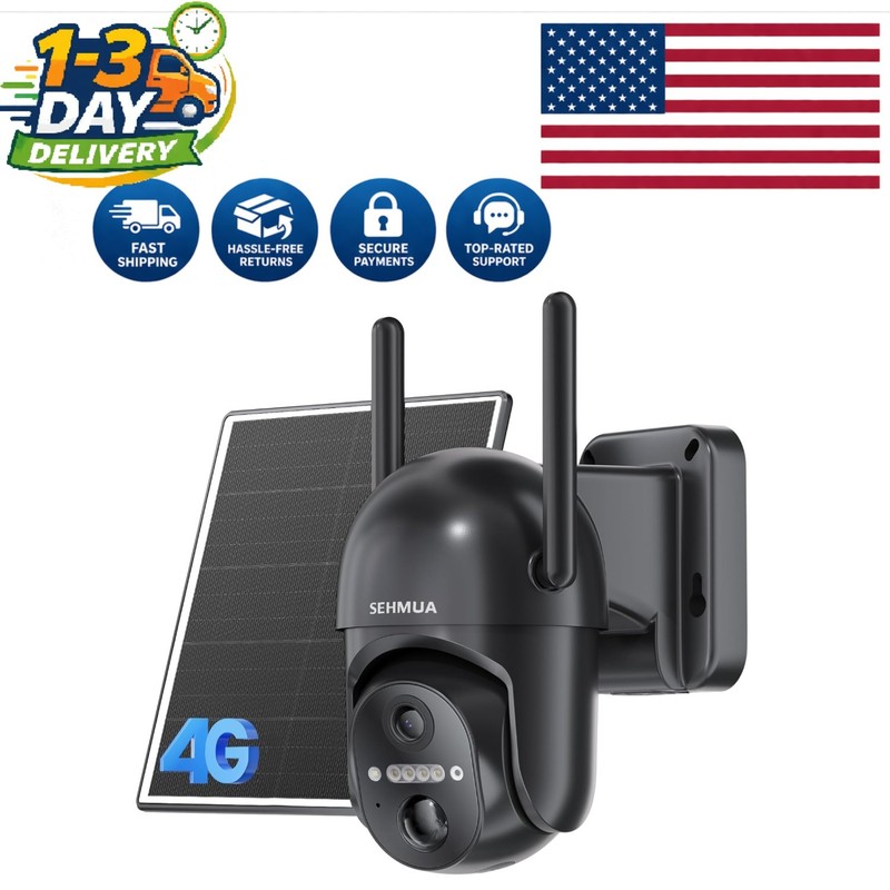 4G LTE Solar Security Camera: Wireless Outdoor Surveillance with 2K Night Vision
