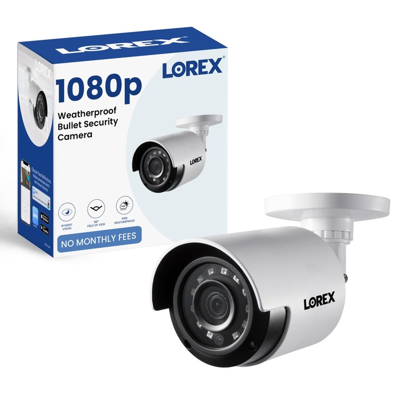 1080p HD Bullet Security Camera | Weatherproof Outdoor CCTV Camera with 130ft…