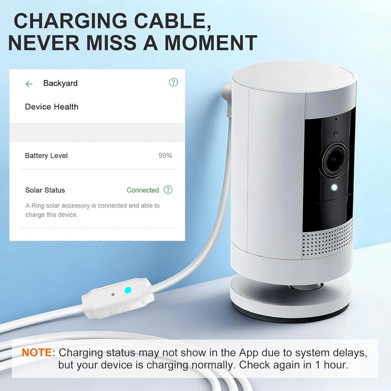25FT Power Cord and Adapter Compatible with Ring Spotlight Cam White gallery