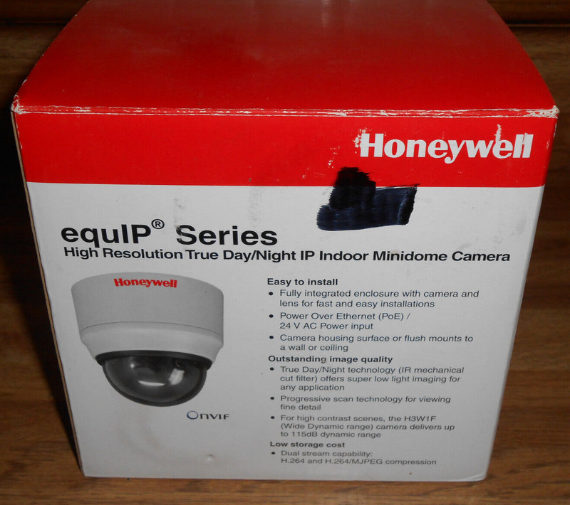 New Honeywell H3D1F1 Network – Indoor Fixed Minidome Camera 1/4″ Progressive Sc
