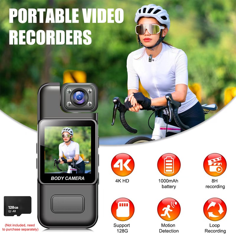 4K 1080P Video Recorded DVR IR Night Cam WIFI Camcorder Mini Police Body Camera gallery