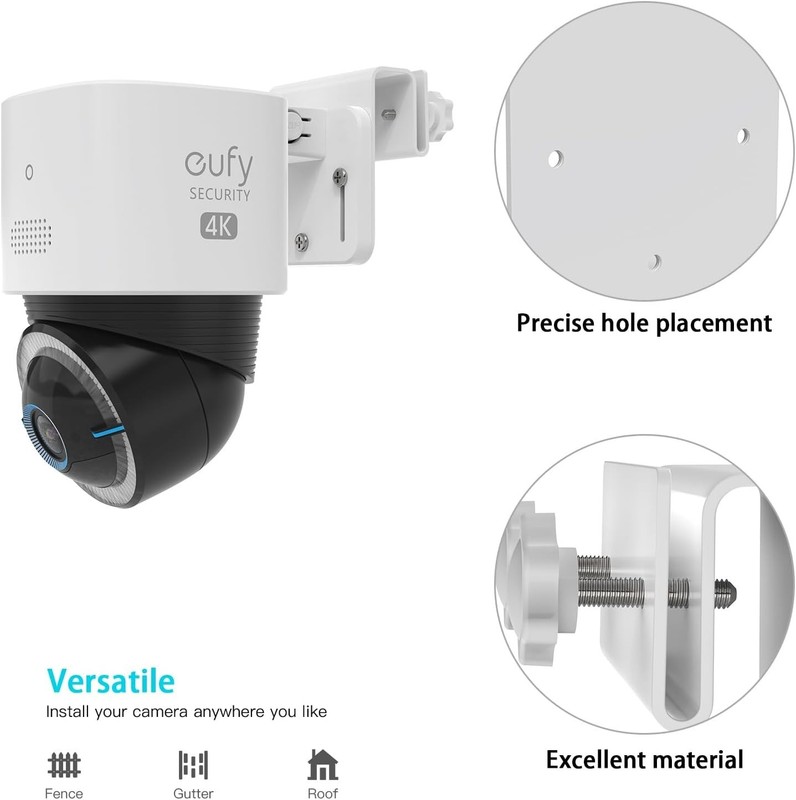 Outdoor Gutter Mount Compatible with Eufy Security 4G LTE Cam S330/SoloCam gallery