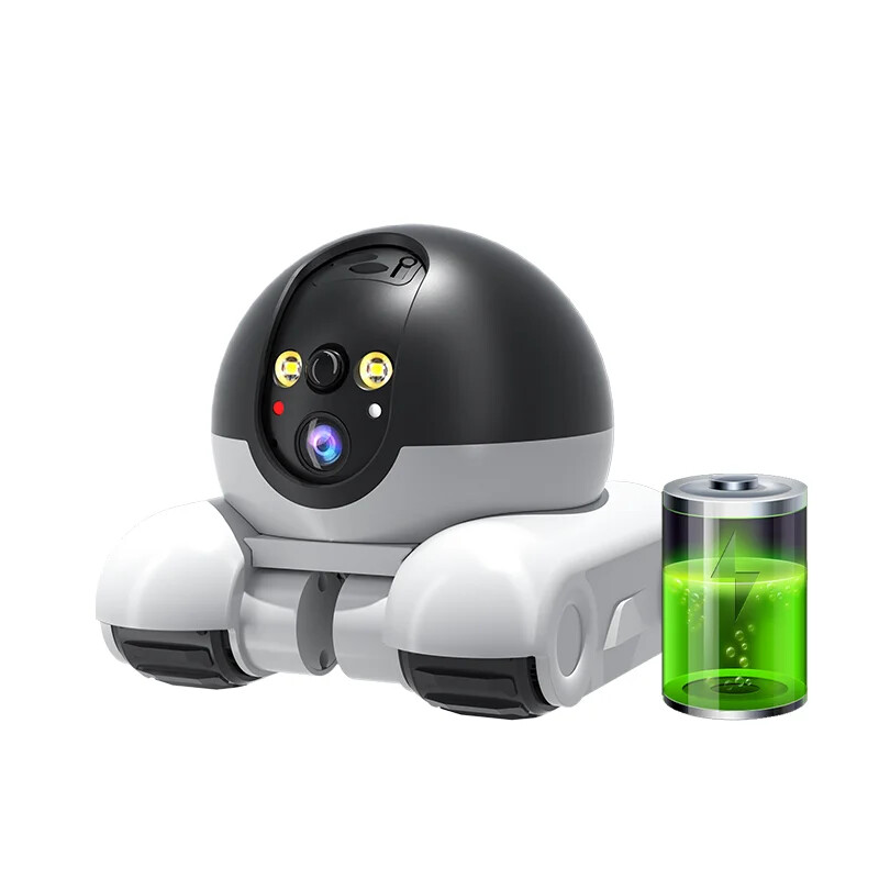 Dual Lens Robot Cameras All-Around Viewing Long Battery Monitor Walking Cameras gallery