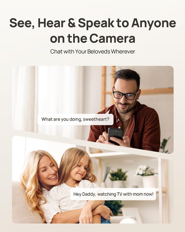 4K UHD Indoor Camera, Pet/Dog/Baby Security Camera with Phone App, 360°Pan-Ti... gallery