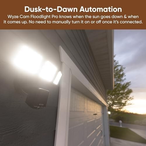 WYZE Outdoor Floodlight Security Camera Pro 2.5K HD 3000Lumen LED 180° Wide View gallery