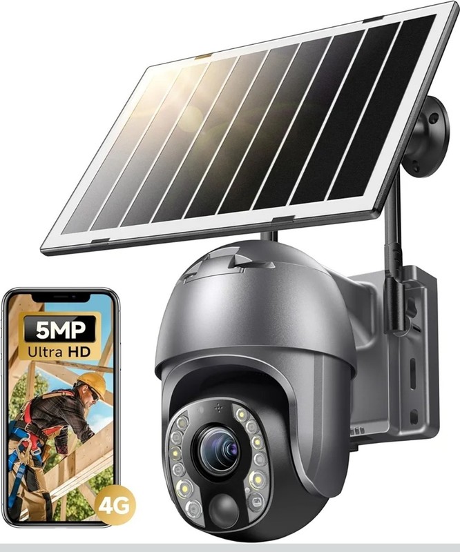 5MP Cellular Security Camera Outdoor, No WiFi Security Camera 10X Optical Zoom