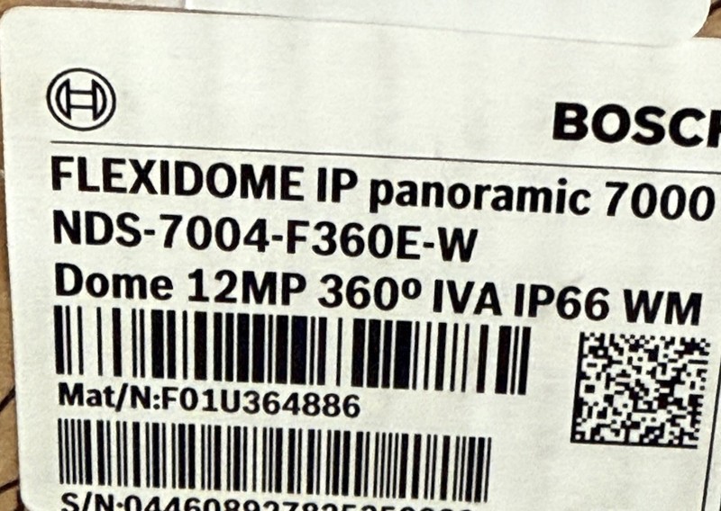 New-Bosch Flexidome IP NDS-7004-F360E 12MP Outdoor Wi-Fi Panoramic Dome Camera gallery