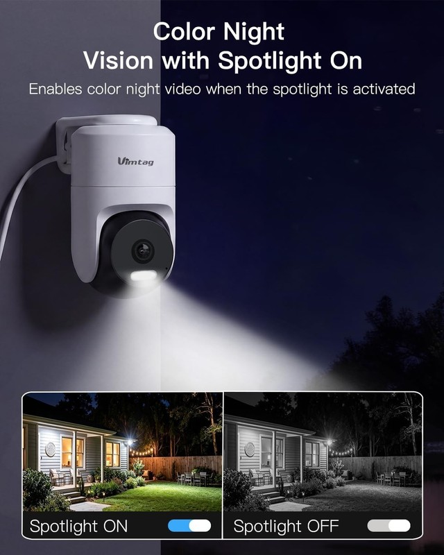 2.5K 4MP Outdoor Security Camera with 360° Pan/Tilt & Color Night Vision gallery