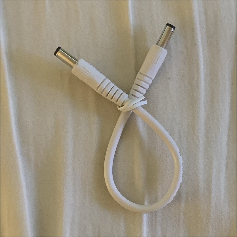 White DC 12V Barrel Power Splitter Adapter Cable for Ring CCTV Camera