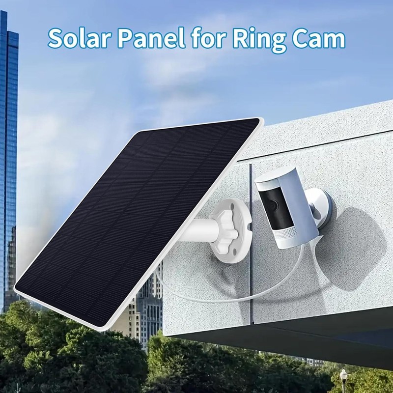 Ring Camera Solar Panel Charger For Stick Up And Spotlight Cams, Weatherproof gallery