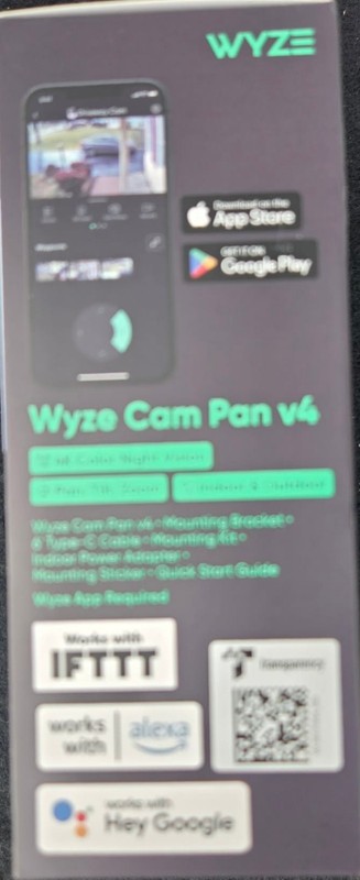 Wyze Cam Pan v4 4K UHD Indoor/Outdoor Plug-In Pan & Tilt Security Camera NEW gallery