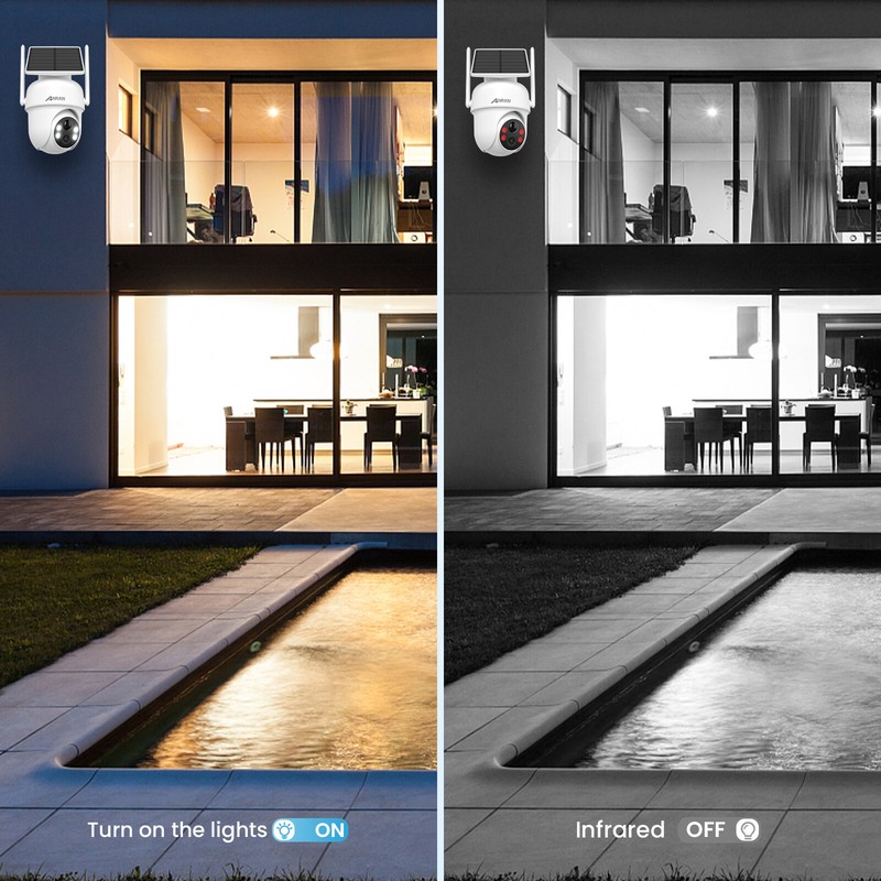 ANRAN Solar Battery Powered Wireless Security Camera System Outdoor Home Wifi IP gallery
