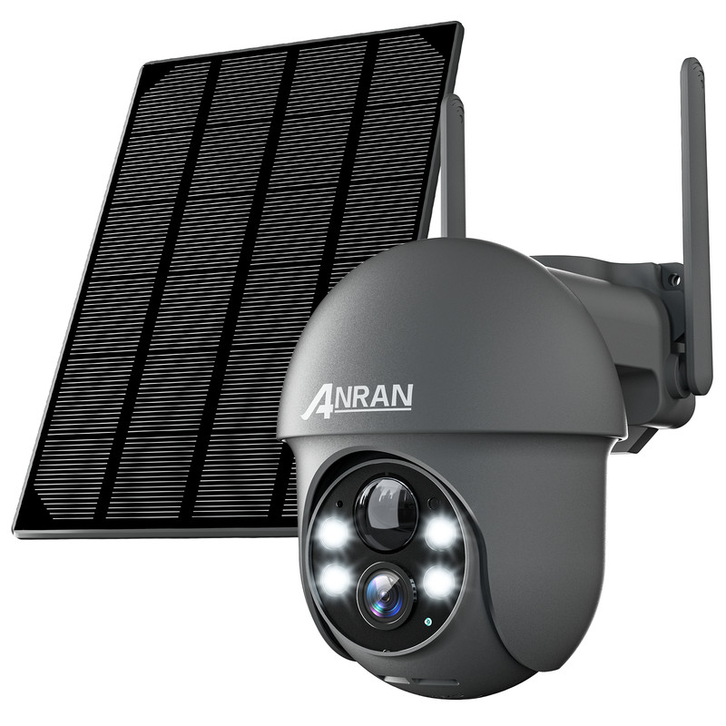 ANRAN Outdoor 360° PTZ Wireless Solar Security Camera Wifi Battery AI 2Way Audio