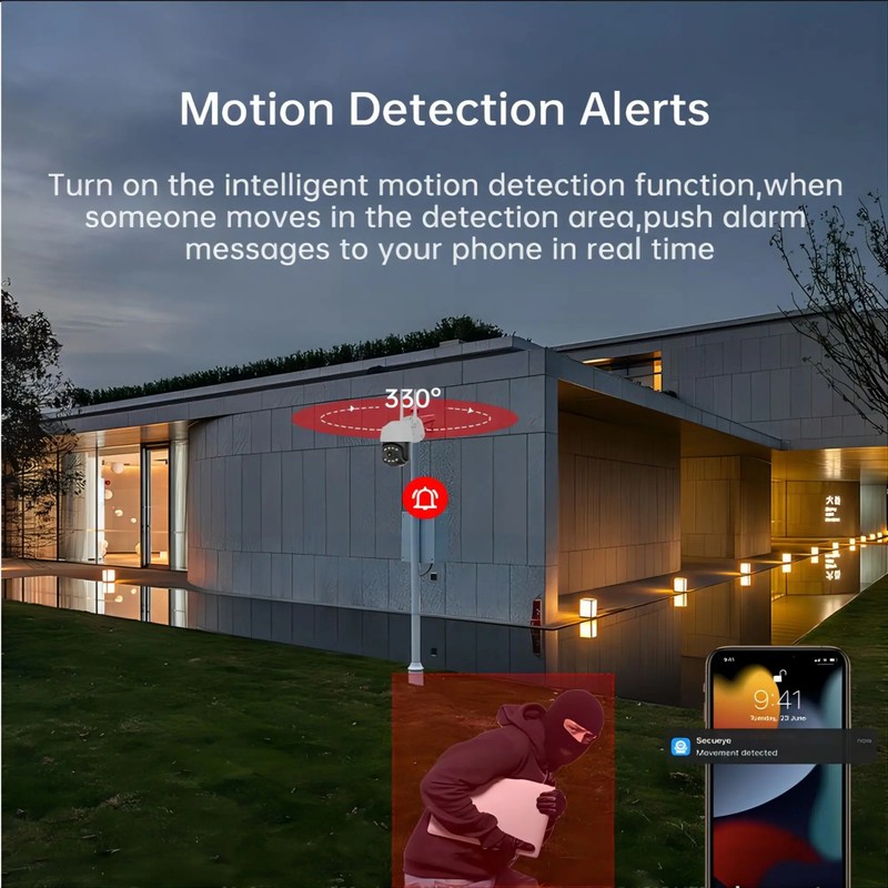 5MP WiFi PTZ Waterproof Camera Security Auto Tracking Night Vision CCTV HD Video gallery
