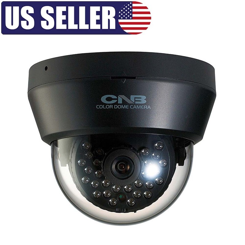 CNB LBQ-50S Analog IR Dome Camera 800TVL 3.6mm Lens 0.00Lux WDR AGC DC12V Black