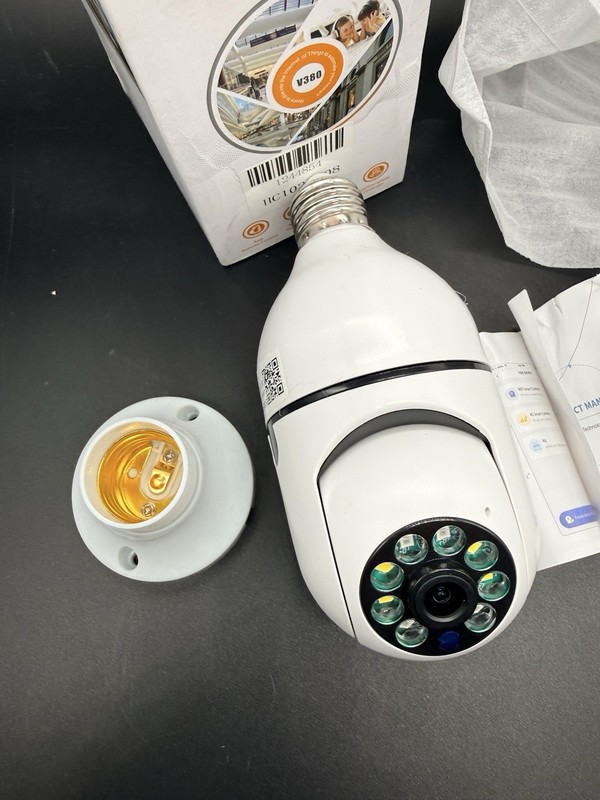 Wifi Smart Net Camera V380 Pro, Works w/ Apple & Android, New Open Box- Untested gallery