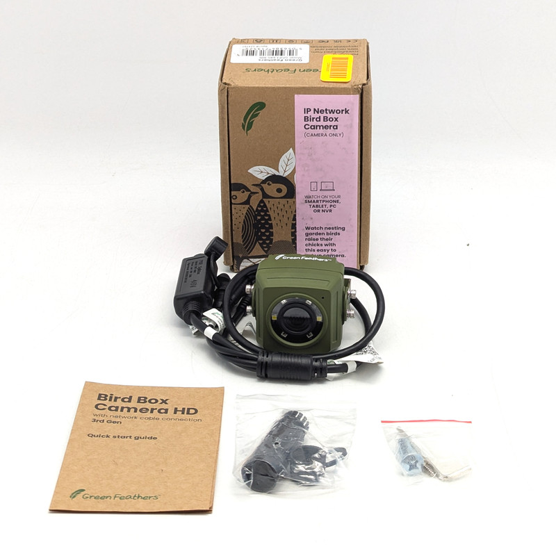 Green Feathers 3rd Gen IP Network Bird Box Camera for Bird Watching | Green