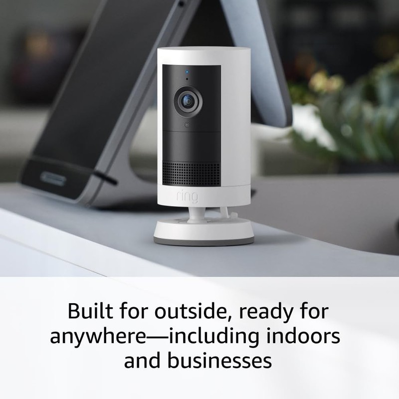 Ring Outdoor Cam Plus, Plug-In Wide-Angle 2K Video Ring Vision Low Light Sight