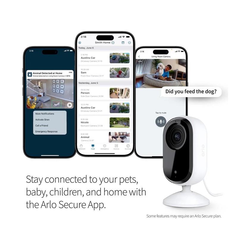 Arlo Essential Indoor Camera (2nd Gen) 1080p HD | Wired Plug-in Security Camera gallery