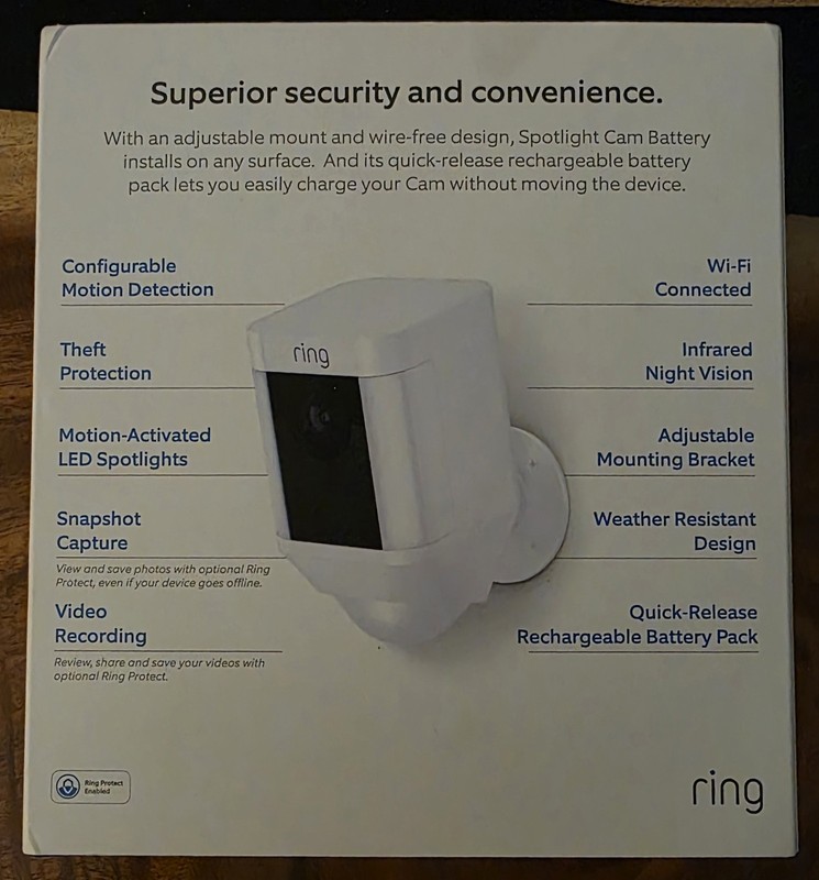 NEW Ring - Spotlight Cam - Wirefree Battery HD Security Camera Two-Way Talk WiFi gallery