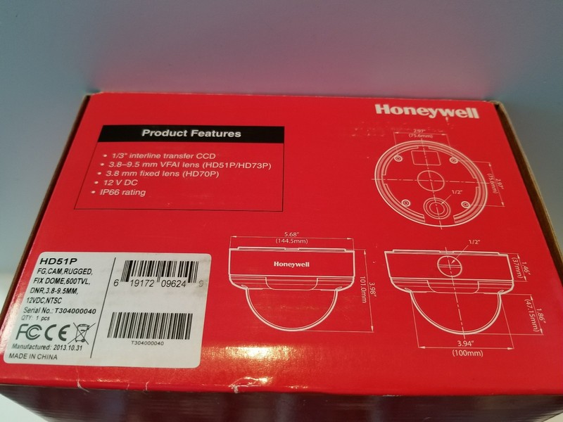 Honeywell HD51P rugged fixed minidome color camera BRAND NEW gallery