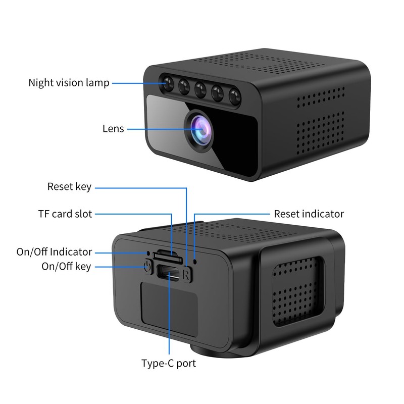 Camara Espia Oculta Recargable WiFi Inalambrica HD Cámara Pequeña Oculta Mini gallery