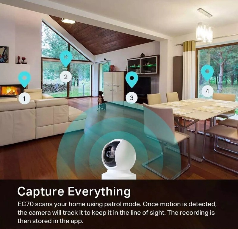 Kasa Spot Pan Tilt 24/7 Recording With Box TP Link Model EC70 1080P WiFi gallery