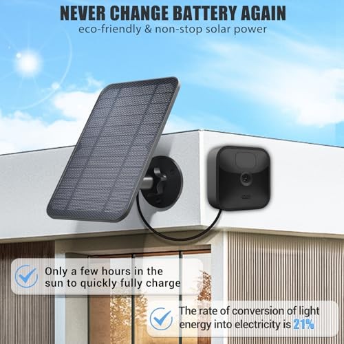 Solar Panel for Blink Camera, For Blink Outdoor 3rd Gen / XT / XT2 (2 pack) gallery
