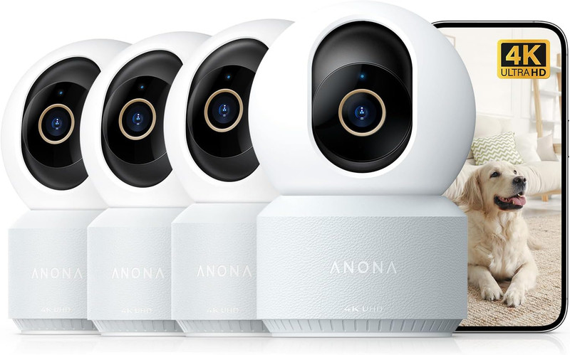 4K UHD Indoor Camera, Pet/Dog/Baby Security Camera with Phone App, 360°Pan-Tilt,