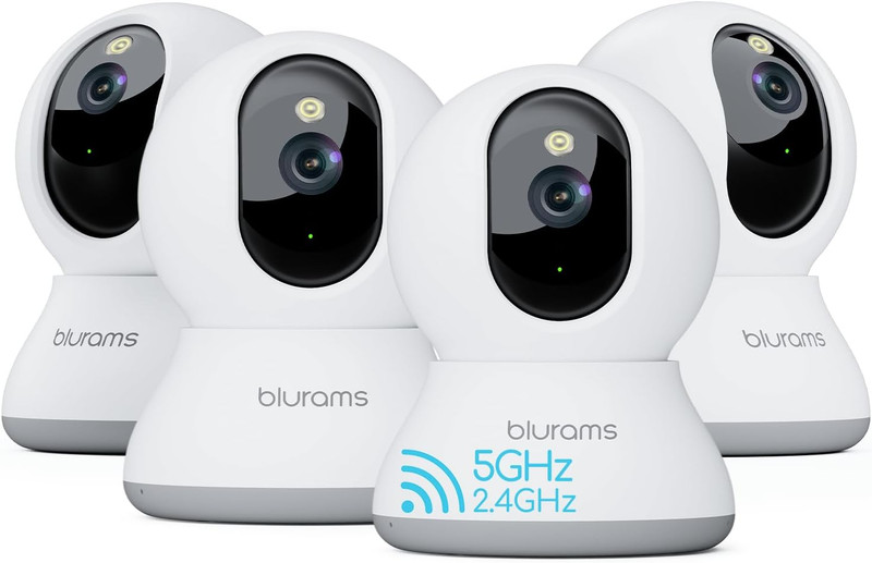 Indoor Cameras for Home Security, 2K Pet Camera with Phone App, 5Ghz/2.4Ghz Dual