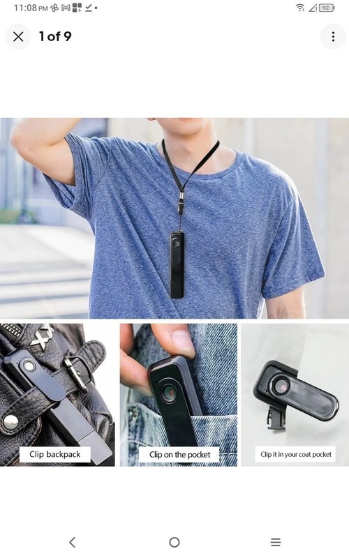 Mini Body Camera Portable Wearable Clip Pocket Cam Video Recorder 1080P gallery