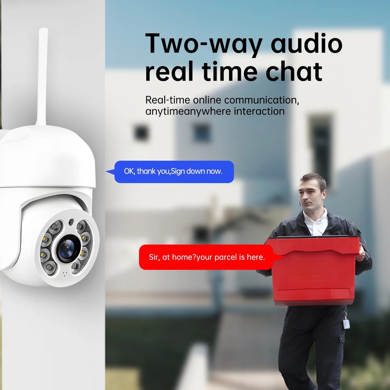 5MP Mini PTZ IP Cameras Wifi Human Detection Night Vision Outdoor CCTV Cameras gallery