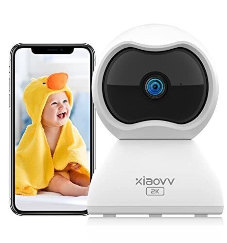 Security Camera Indoor Wireless – XIAOVV Upgrade 2K WiFi Camera IndoorMotion A
