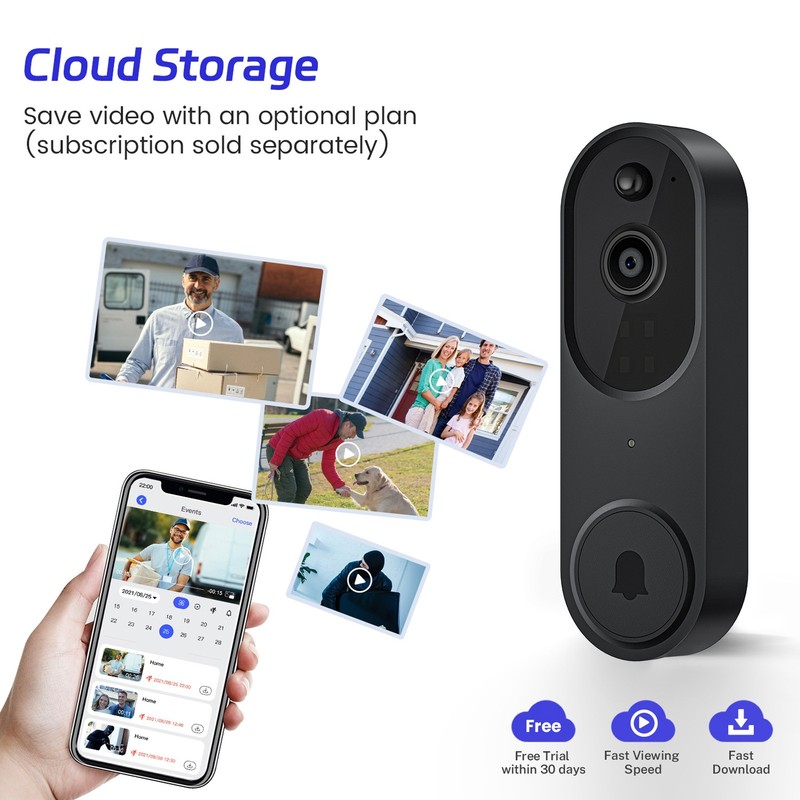Safe Doorbell Camera Wireless, Smarter Way to Protect Your Home, Wireless WiFi gallery