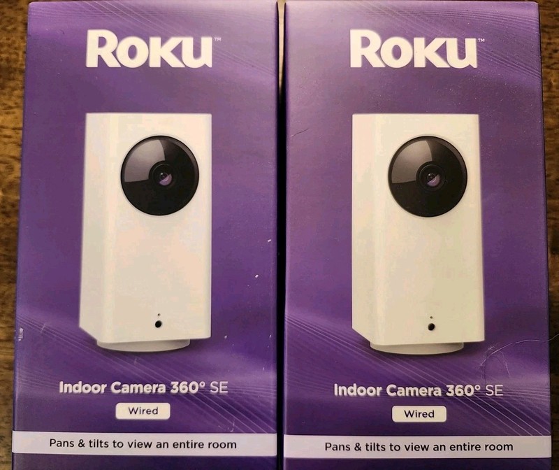 2x Roku Indoor Camera 360 deg SE wired CP1000R