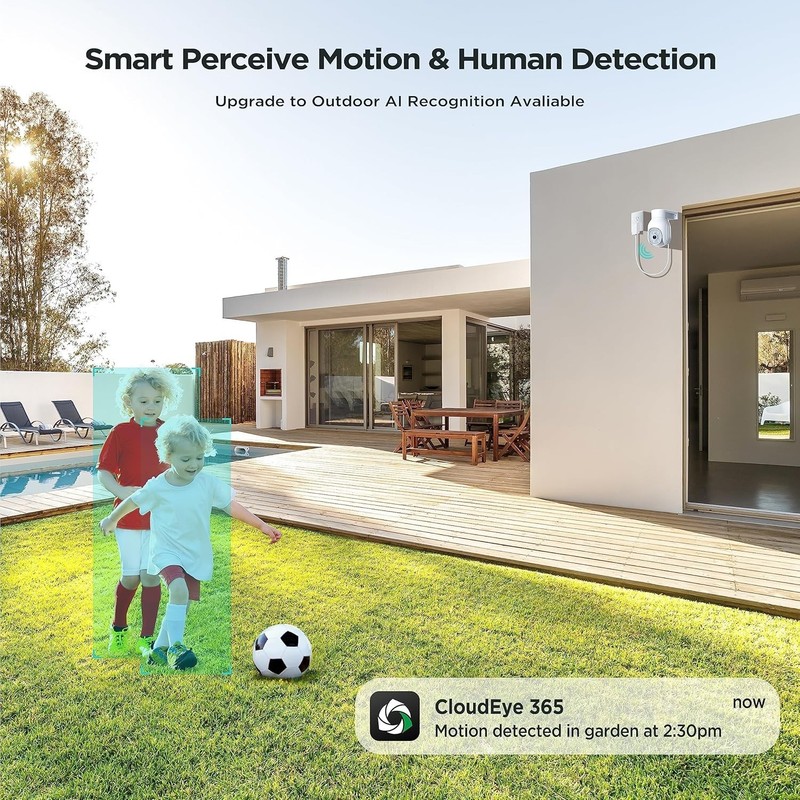 Wireless 3MP Outdoor Surveillance Camera: 360° Coverage & Easy App Control gallery