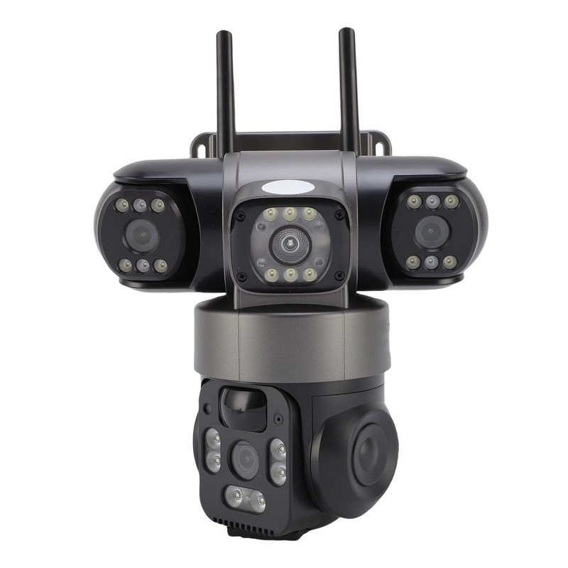 4G Triple Lens Solar Security Camera Motion Detection Voice Alerts 2 Way Talk gallery