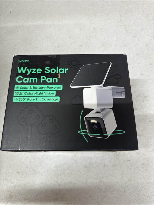 Wyze Solar Cam Pan 2K Wireless Outdoor Camera 360° Pan Tilt – New SEALED
