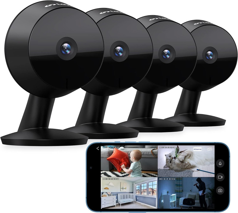 4MP 2K Cameras for Home Security Indoor, 5G& 2.4Ghz Home Security Camera for Bab gallery