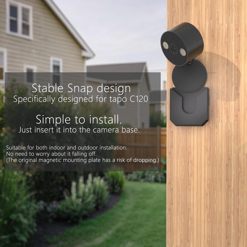 No Drill Wall Mount Compatible with Tapo C120 2 Pack - Strong Adhesive Bracket gallery