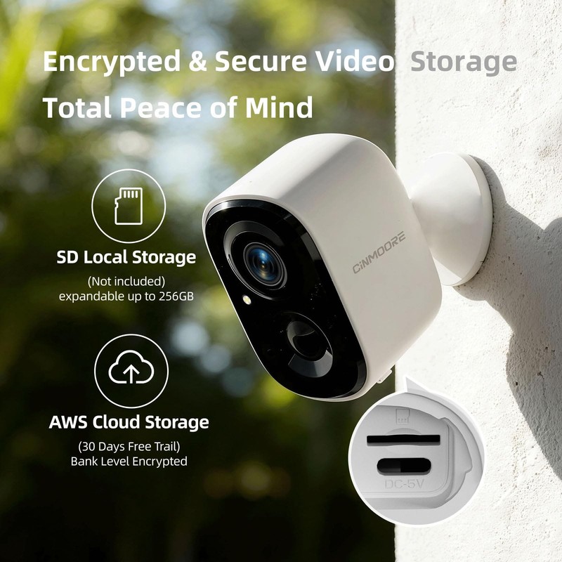 2.5K Wireless Home Security Cameras Outdoor WiFi, Non-Subscription AI Person ... gallery