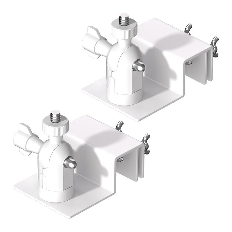 VERVERAY Gutter Mount for Ring Solar Panel & Camera, 2 Pack White Aluminum Al…