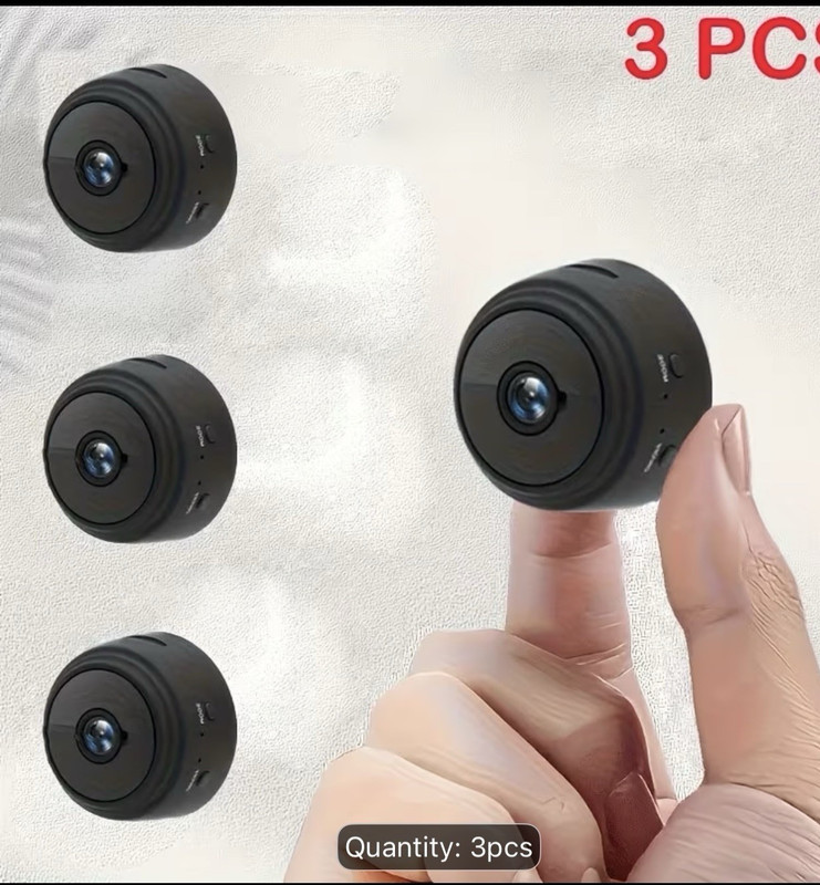3-Pack Mini Wireless IP/Network Surveillance Cameras, Black, Color Mode
