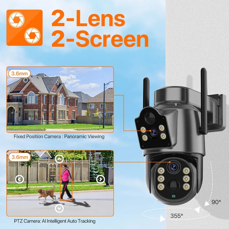 4K HD Solar WiFi Camera Outdoor 2K Security Solar Panel Video Surveillance CCTV gallery