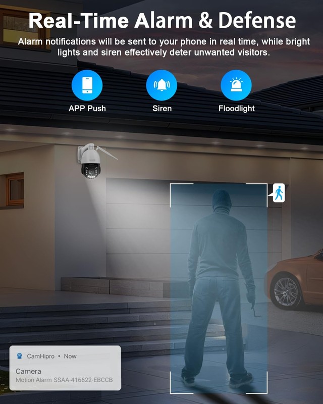 4K PTZ Security Camera Outdoor with 50X Optical Zoom, High-Speed 360° Pan & 9... gallery