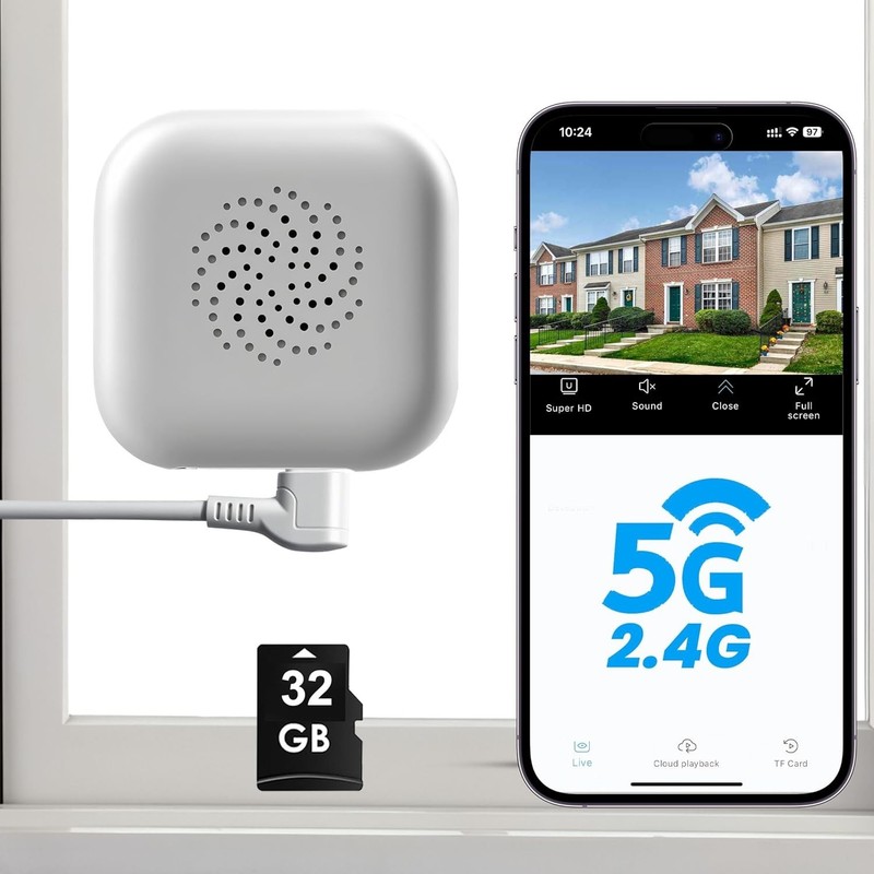 2K Window Camera with 32GB SD Card, 5GHz & 2.4GHz WiFi Indoor Cameras for Hom... gallery
