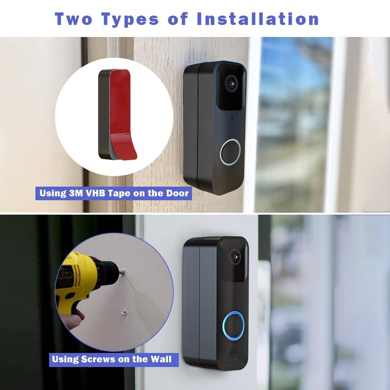 Blink Doorbell Mount Adjustable 15 To 45 Degrees Corner Mount Nodrill Mounting gallery