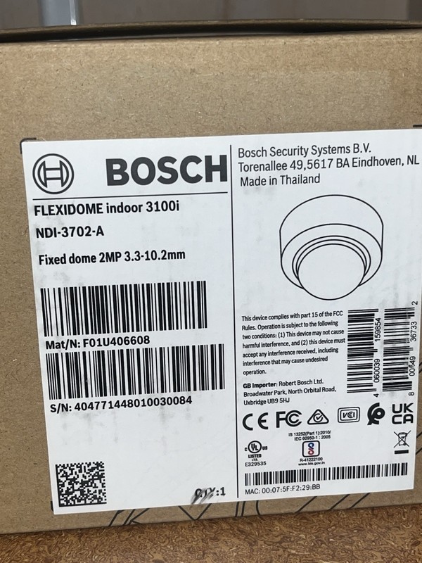 Bosch Flexidome Indoor 3100i Fixed Dome Security Camera, 2MP, 3.3-10.2mm Lens gallery